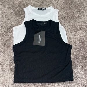 TWO PrettyLittleThing Racer Tanks
